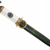 RUSSIAN SILVER ENAMEL DIAMOND JADE LETTER OPENER PIC-0