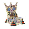 RUSSIAN GILT SILVER ENAMEL SALT THRONE CELLAR PIC-0