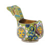 RUSSIAN GILT SILVER CLOISONNE ENAMEL KOVSH LADLE PIC-0