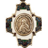 RUSSIAN SILVER GILT ENAMEL ORTHODOX ICON PENDANT PIC-2