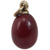 RUSSIAN GOLD JASPER EGG PENDANT WITH DIAMOND PIC-1