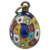 RUSSIAN GILT SILVER CLOISONNE ENAMEL EGG PENDANT PIC-0