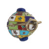 RUSSIAN GILT SILVER CLOISONNE ENAMEL EGG PENDANT PIC-2