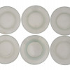 DEPRESSION GLASS SET OF TWENTY PLATES AND GLASSES PIC-1