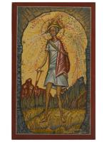 20TH CENTURY GREEK HAND PAINTED ICON OF ST JOHN