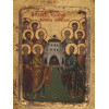 ANTIQUE GREEK SYNAXIS HOLY TWELVE APOSTLES ICON PIC-1