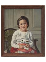 PORTRAIT OF A CHILD PAINTING BY FURMAN J. FINCK