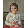 PORTRAIT OF A CHILD PAINTING BY FURMAN J. FINCK PIC-1