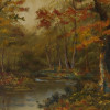 FOREST RIVER LANDSCAPE PAINTING BY EMILE GRUPPE PIC-1