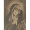 AFTER SASSOFERATO PENCIL DRAWING OF VIRGIN MARY PIC-1