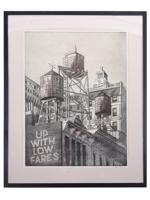 NEW YORK ARCHITECTURAL ETCHING BY JEFFREY ATWOOD