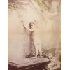 FRAMED ANTIQUE PHOTOGRAVURE CUPID BY FITZ GUERIN PIC-1