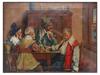 FOLK GENRE SCENE OIL PAINTING SIGNED BY ARTIST PIC-0