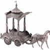 ANTIQUE INDIAN SILVER REPOUSSE HORSE CARRIAGE PIC-1