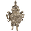 ANTIQUE CHINESE QING SILVER-PLATED BRONZE CENSER PIC-1