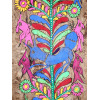 MEXICAN FOLK ART AMATE BARK MIXED MEDIA PAINTING PIC-2