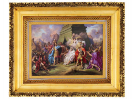 ANTIQUE ROYAL VIENNA PORCELAIN PLAQUE BY A. BERGER