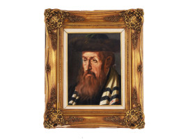 JUDAICA PORTRAIT OIL PAINTING BY JENO GUSSICH