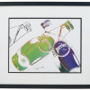 FRAMED WHITE PERRIER AD PRINT BY ANDY WARHOL PIC-0