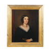 19TH CEN AMERICAN SCHOOL PORTRAIT OIL PAINTING PIC-0