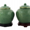 PAIR OF ORIENTAL CERAMIC JARS BY BARTHOLD COPPER PIC-0
