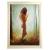 MID CENTURY NUDE FEMALE PORTRAIT PAINTING PIC-0