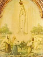 VIRGIN MARY OF FATIMA OIL PAINTING RELIGIOUS ICON