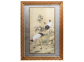 CHINESE CRANES PRINT AFTER GIUSEPPE CASTIGLIONE