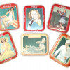 VINTAGE MID CENTURY COCA-COLA ADV METAL TRAYS PIC-0