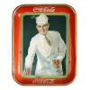 VINTAGE MID CENTURY COCA-COLA ADV METAL TRAYS PIC-3