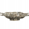 RUSSIAN SILVER GRAPEVINE EMBOSSED FRUIT BASKET PIC-1