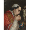 ANTIQUE SPANISH OIL PAINTING PORTRAIT OF CARDINAL PIC-1