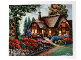 VIEW OF COUNTRY HOUSE SERIGRAPH BY ANATOLY METLAN