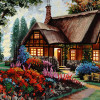 VIEW OF COUNTRY HOUSE SERIGRAPH BY ANATOLY METLAN PIC-1