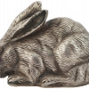 RUSSIAN 84 SILVER RABBIT FIGURINE WITH RUBY EYES PIC-1
