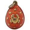 RUSSIAN GILT SILVER ENAMEL EASTER EGG PENDANT PIC-0