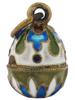 RUSSIAN GILT SILVER CLOISONNE ENAMEL EGG PENDANT PIC-0