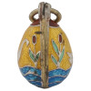 RUSSIAN SILVER AND CLOISONNE ENAMEL EGG PENDANT PIC-2