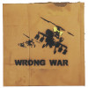 ENGLISH STENCIL ON CARD BOARD WRONG WAR BY BANKSY PIC-0