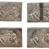 FOUR GERMAN CONTINENTAL SILVER MATCH BOX COVERS PIC-0