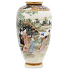 JAPANESE GILT HAND PAINTED SATSUMA PORCELAIN VASE PIC-0