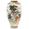 JAPANESE GILT HAND PAINTED SATSUMA PORCELAIN VASE PIC-2