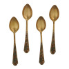 RUSSIAN GILT SILVER ENAMEL TEA SPOONS PIC-0