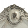 RUSSIAN 84 SILVER IMPERIAL EAGLE TRAY W GEM STONE PIC-2