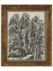 RUSSIAN FRENCH CHARCOAL PAINTING BY CHAIM SOUTINE PIC-0