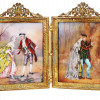 ANTIQUE FRENCH LIMOGES ENAMELED FRAMED PLAQUES PIC-0