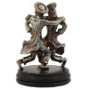 JUDAICA STERLING SILVER FIGURE OF DANCING RABBIS PIC-1