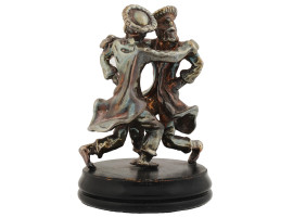 JUDAICA STERLING SILVER FIGURE OF DANCING RABBIS