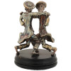 JUDAICA STERLING SILVER FIGURE OF DANCING RABBIS PIC-0