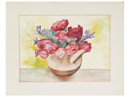 STILL LIFE WATERCOLOR PAINTING SIGNED BY M TAYLOR